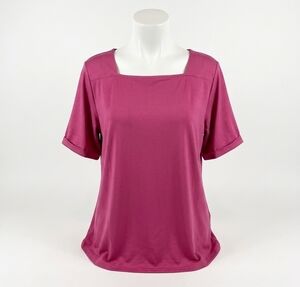 NEW SEW IN LOVE square neck top in magenta